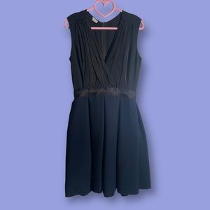 MIU MIU Black and Navy Pleated Dress